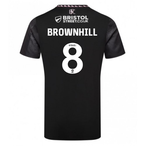 Fotballdrakt Herre Burnley Josh Brownhill #8 Bortedrakt 2024-25 Kortermet